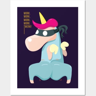 Unicorn Twerk Ninja Posters and Art